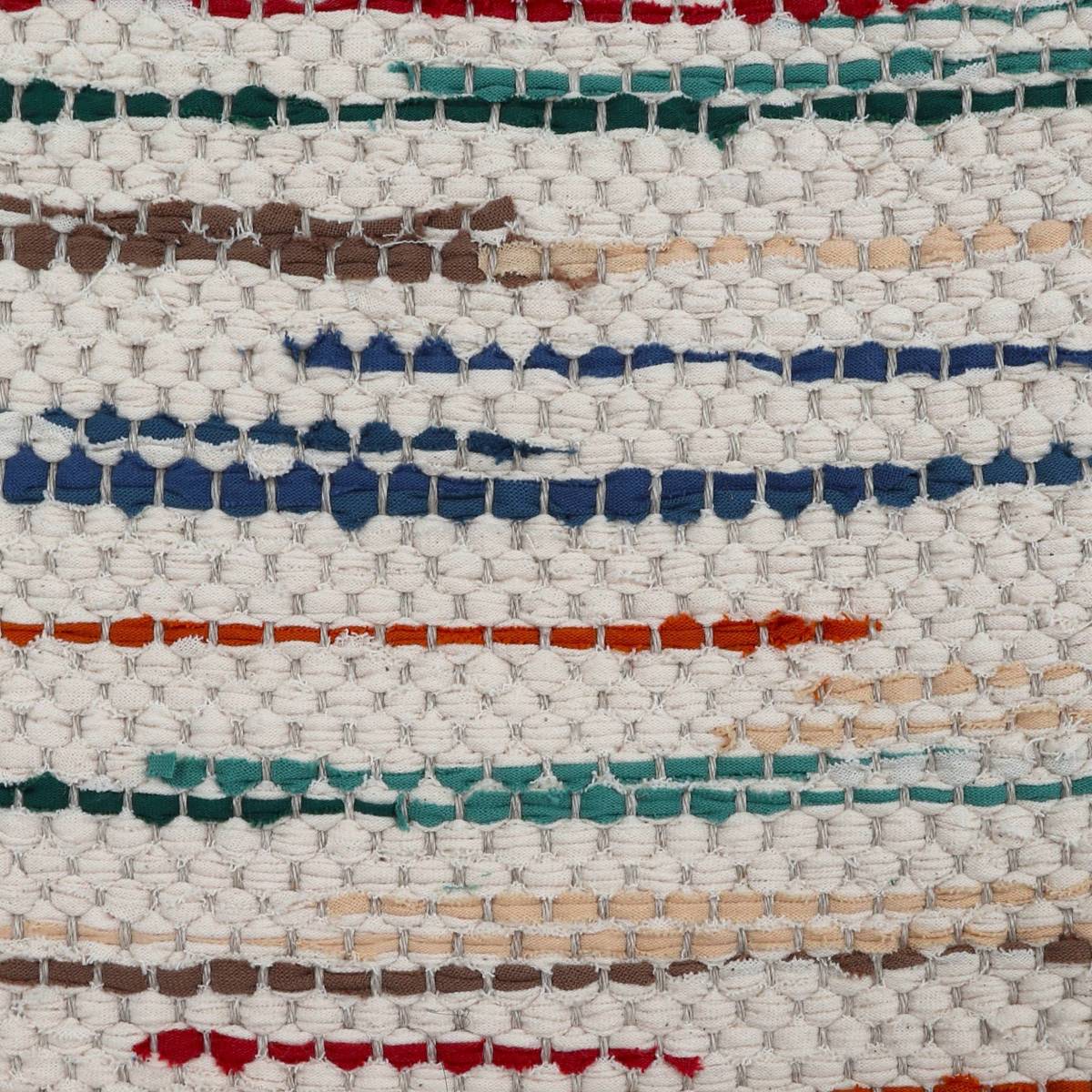 <p>Single Weave with Striped Effects, stripes in 169, 187, 420, 425, 360, 130,  151, 3201, 307, 264 on the natural yarn</p>