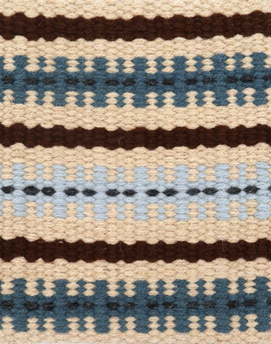 <p>Bespoke Strings Striped Irregular, pattern 1. - blue 8602, pattern 2. - light blue CH054, dots - grey 05, base - cream 07, stripe - brown 8132</p>