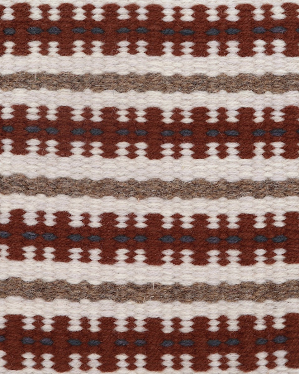 <p>Bespoke Strings Striped Irregular, pattern - brown 6002, dots - lilac  CL0068, Ch009, base - white 1023, CH044, stripe - dark beige 02</p>