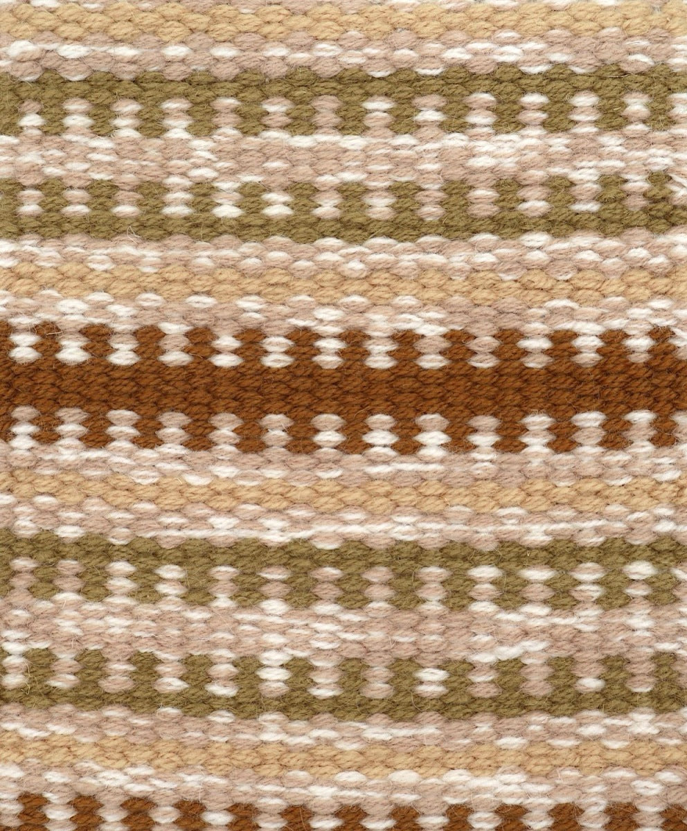 <p>Bespoke Strings Striped with Borders, pattern - CH018, border - 6004, base - beige mix CH044, 6026, stripe - yellow 6006</p>