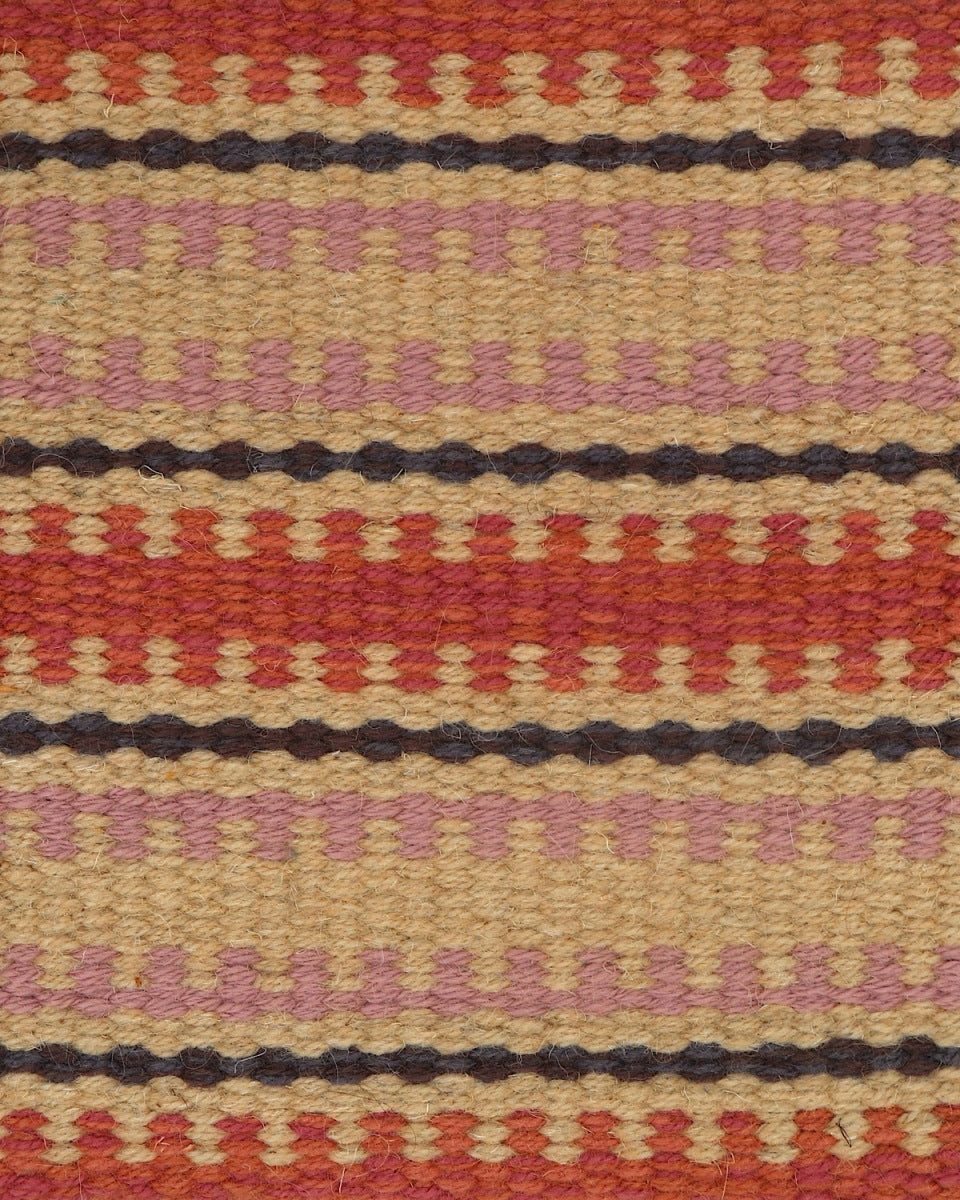 <p>Bespoke Strings Striped with Borders, pattern - pink mix 3010, 8186, 8119, border - pink CH1212, base - beige 19, stripe - dark CL0068, 8053</p>