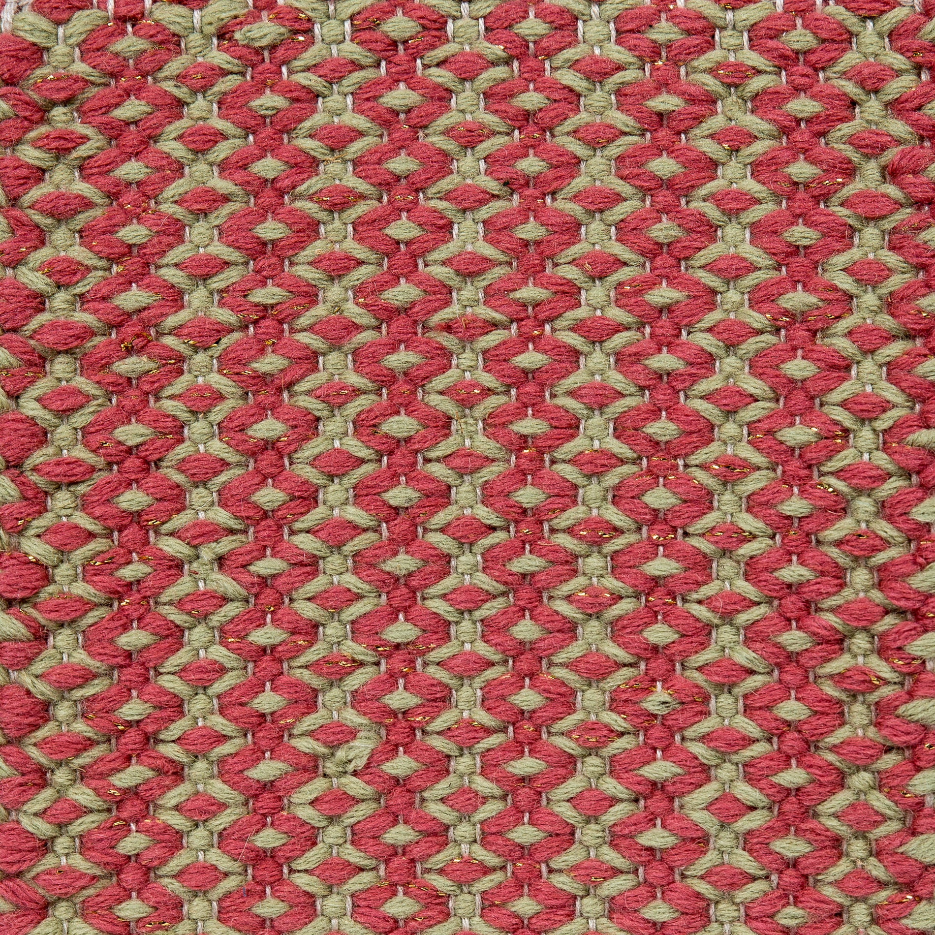 <p>Carpathian Metallic Twisted Merezhka, 1 row - pink 3010, 3010 with gold metallic effect (1thr.), 2 row - green 4015 on the natural yarn</p>