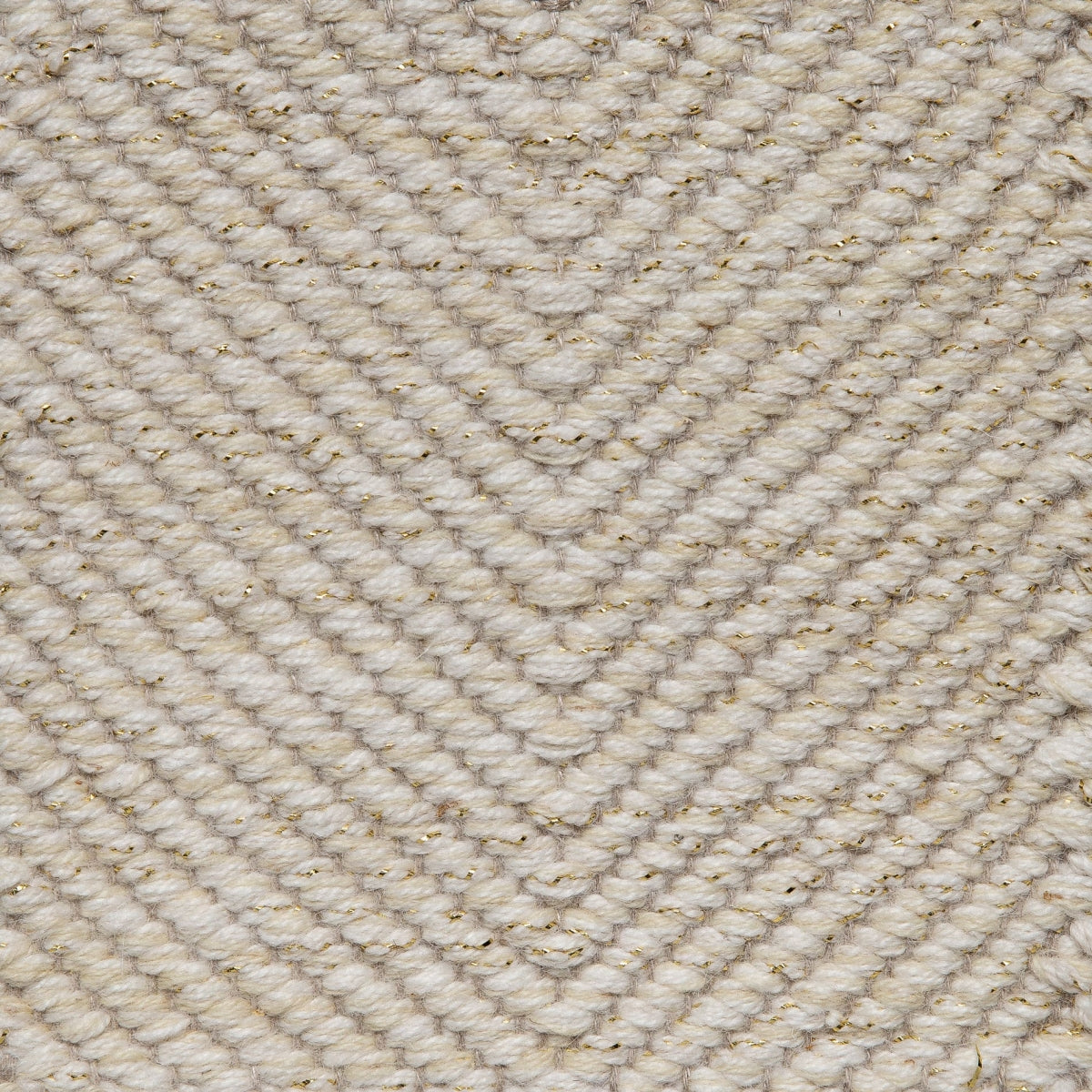 <p>Carpathian Metallica Twisted Vertical Herringbone, white mix CH044, 6023, 1023, 1023 with gold metallic effect on the natural yarn</p>