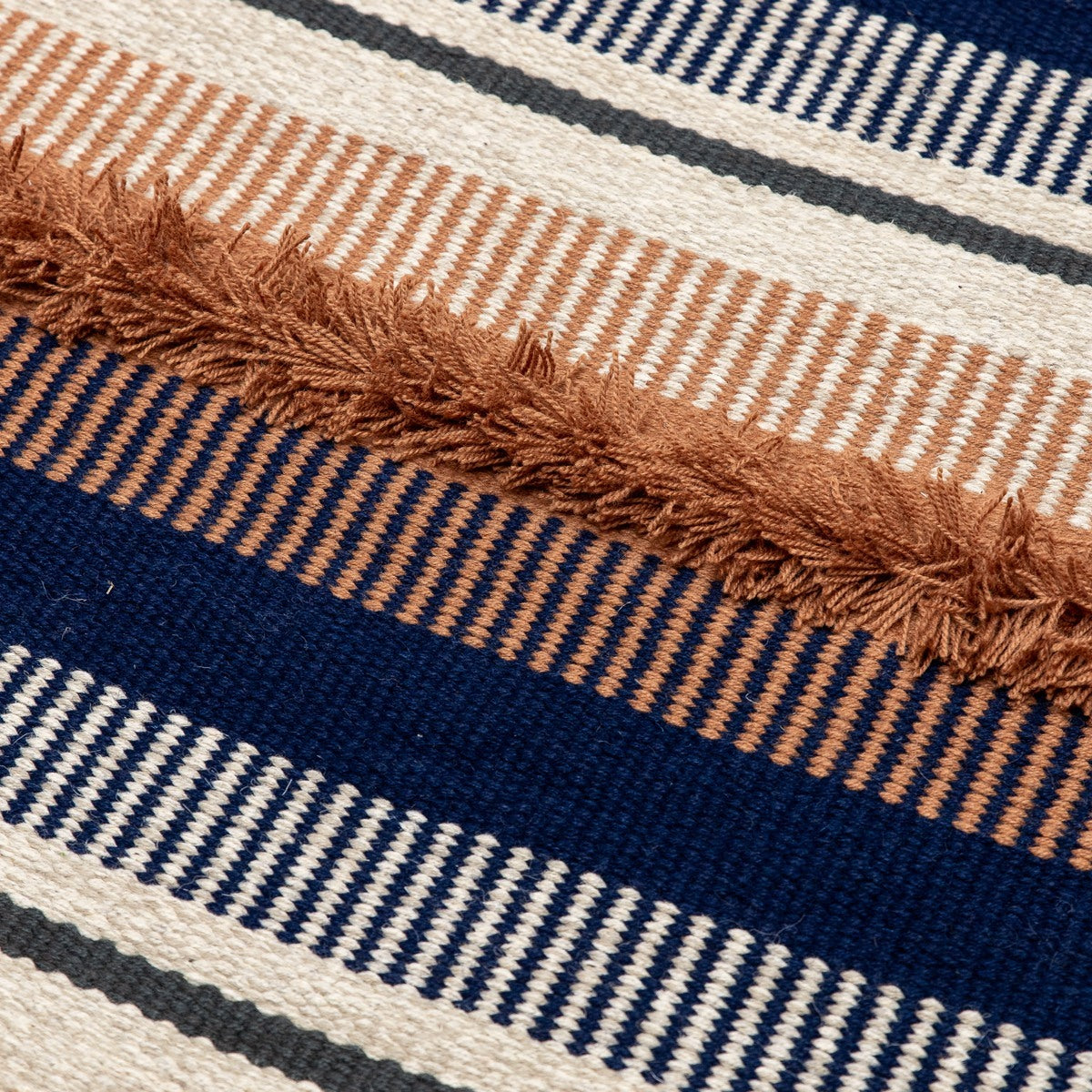 Tangled – Light Grey, Blue and Terracotta