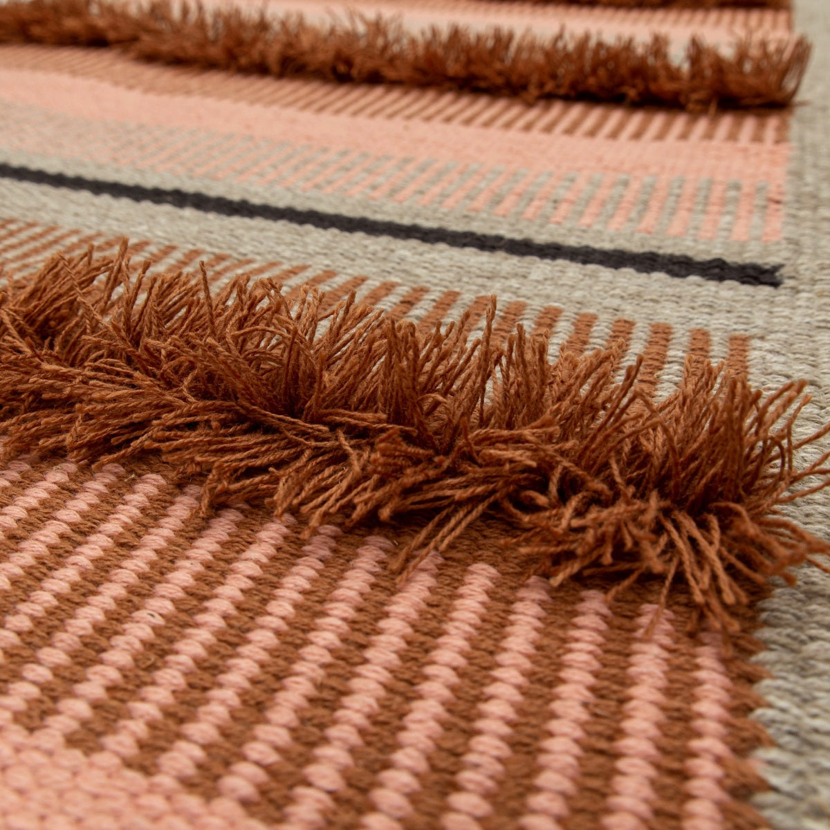 Tangled – Light Grey, Pink and Terracotta