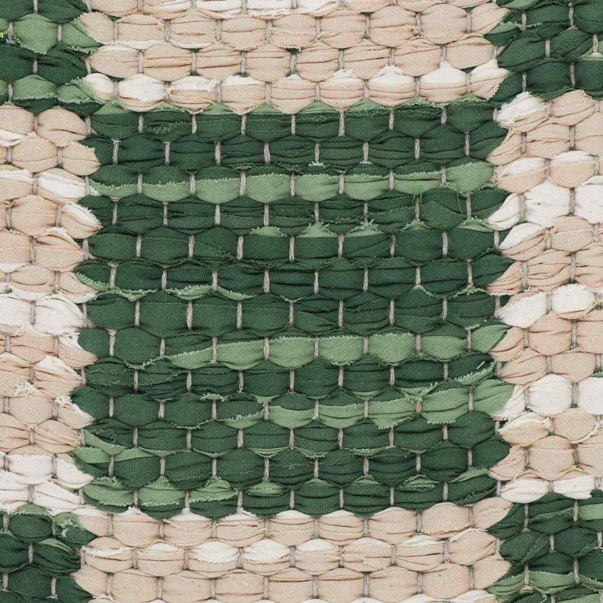 <p>Double Weave Chequered, 1 sq. - green mix 417, 416 with effects in 497 = 474, 2 sq. - cream mix 216, 104, 232 on the natural yarn</p>