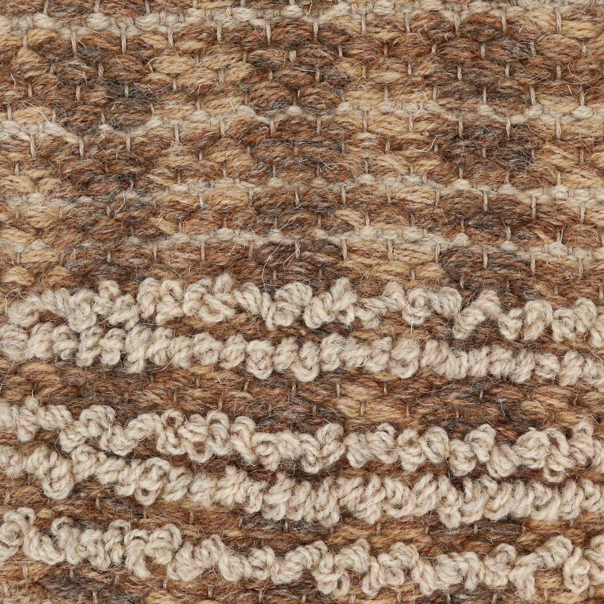 <p>Double Weave and Bouclé, light beige mix 02, 03, dark beige mix 11, 02, bouclé in light grey 12 on the natural yarn</p>