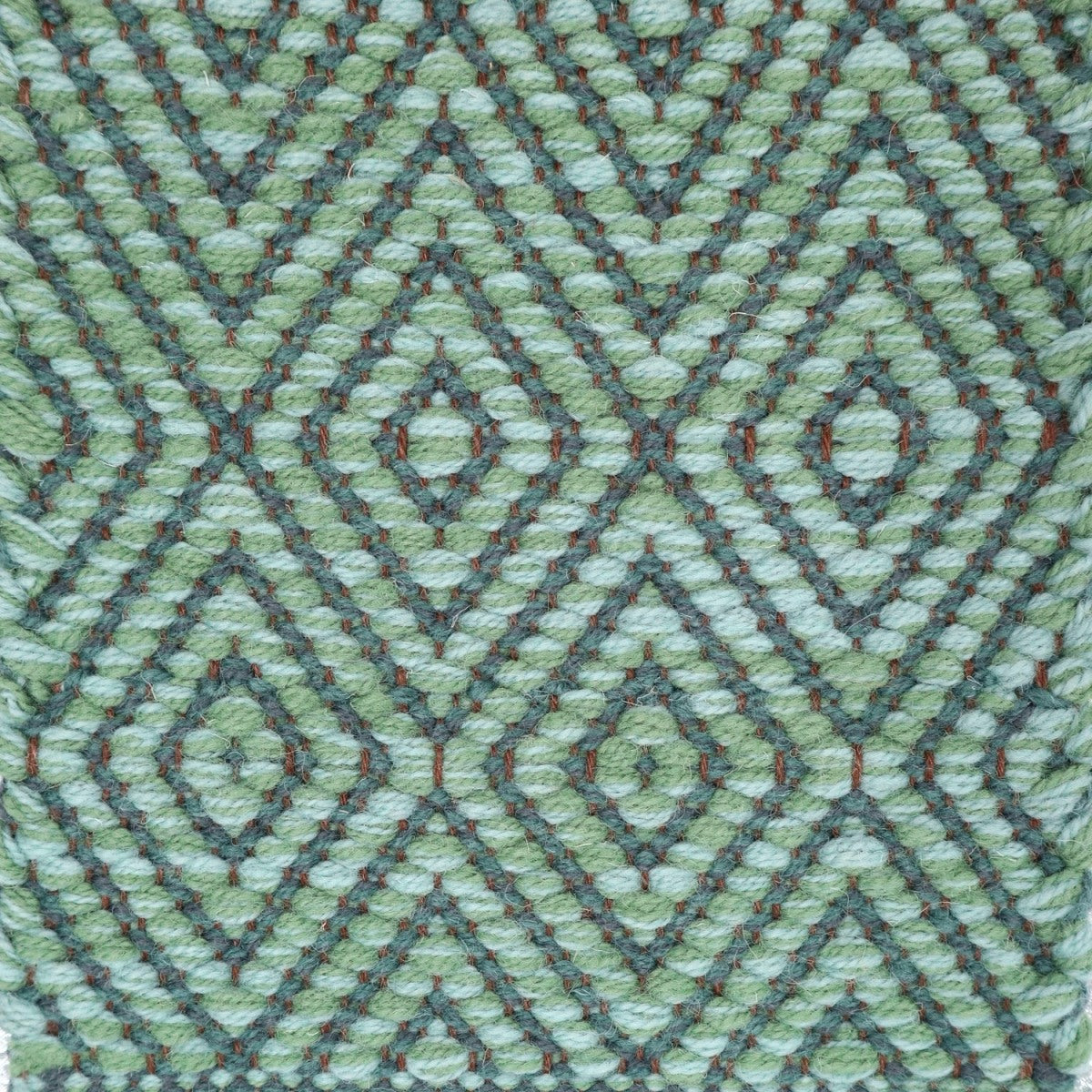 <p>Dual Diamond Twill, main light blue-green mix CH4400, 4006, inside blue mix 8053, CH3424 on the dark brown yarn</p>