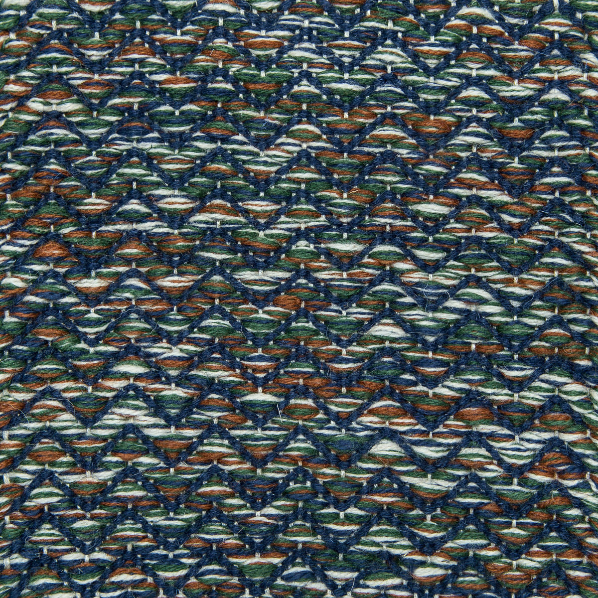 <p>Dual Zig Zag, main mix of 5027, 6002, 1008, 4011, inside blue 5027 on the natural yarn</p>