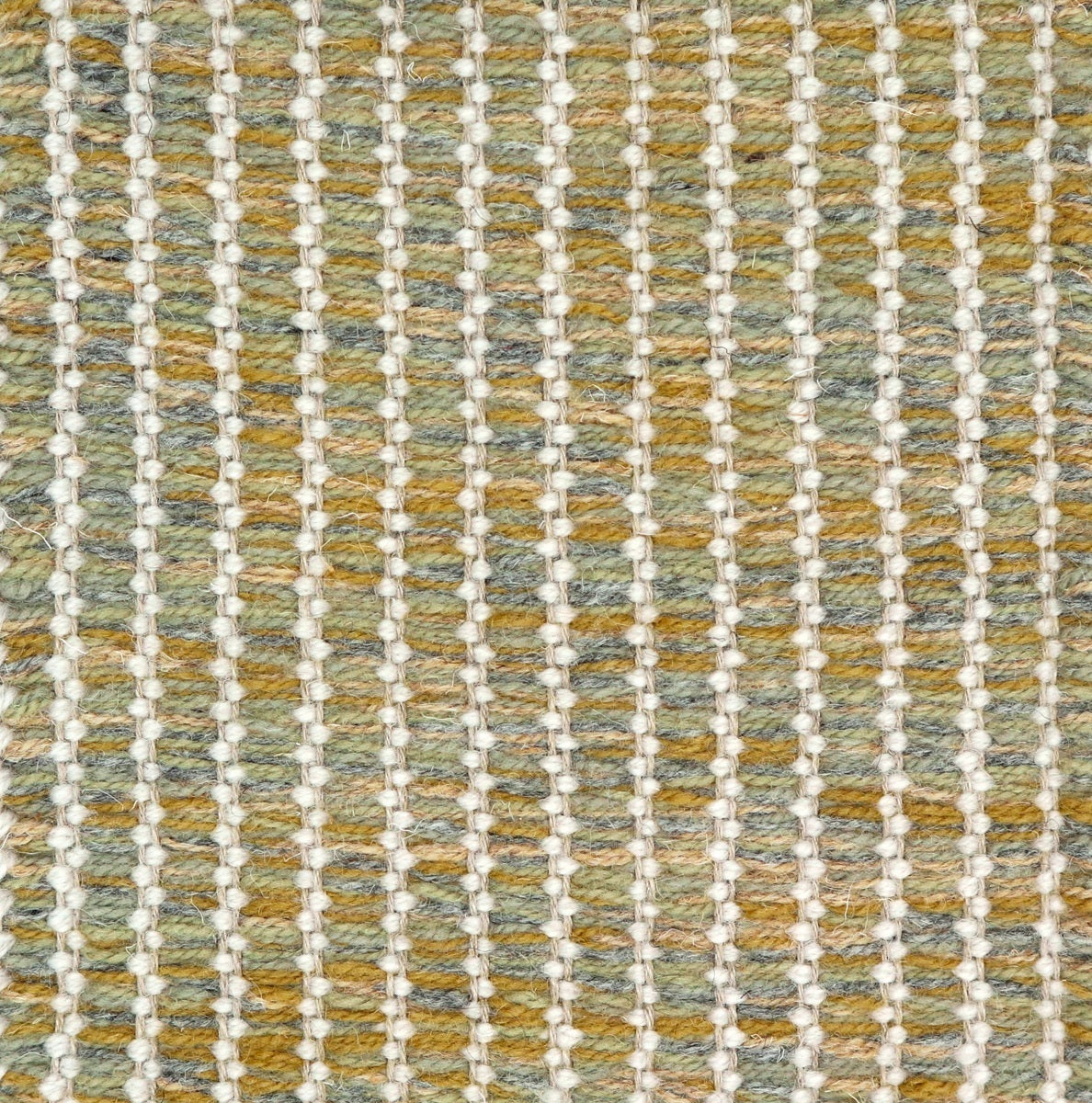 <p>Fields, main yellow-grey mix 03, 04, 4012, 1011, 6004, inside white 1023, woven end in 1)1023, 2)07, 4012, 6004 on the natural yarn</p>