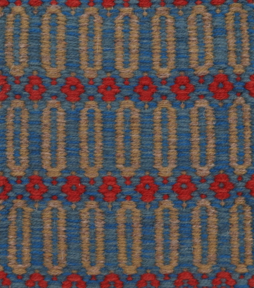 <p>Flat Columns, main blue 8602, 8603, 5004 inside brown column 6004, 02 inside red rose 8153, 8154 on the natural yarn</p>