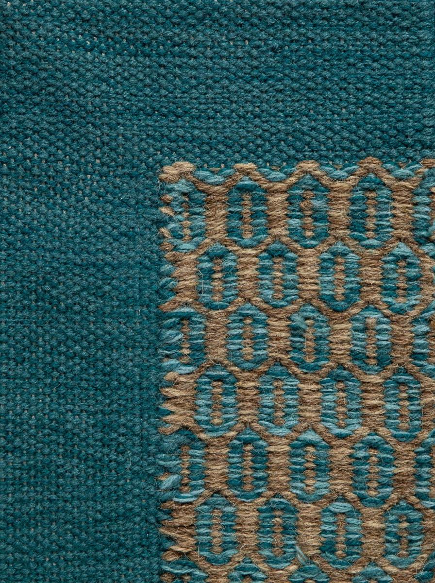 <p>Flat Honeycombs with Single Weave Frame, 1 row - beige mix 02, 03, 2 row - aqua mix 5008, 5011, CH050, frame in mix CH050, 5008 on the natural yarn</p>