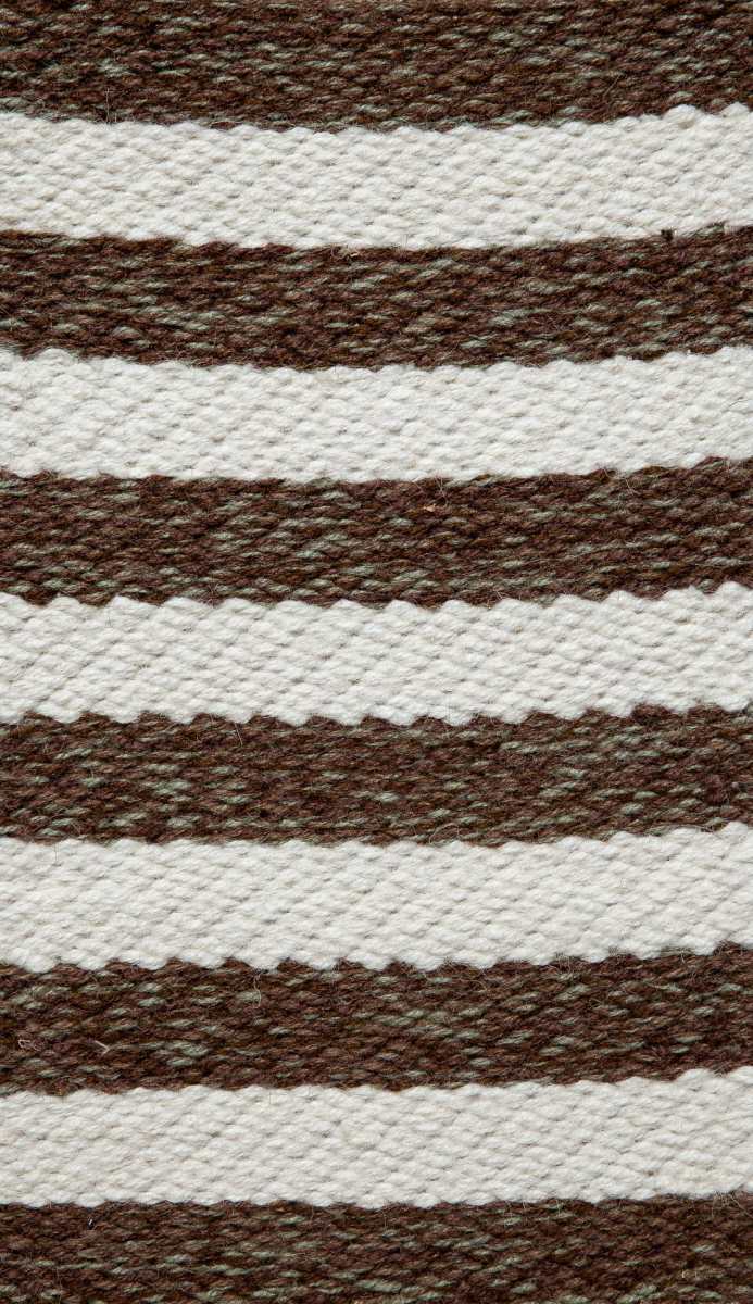 <p>Flat Tuskaft Striped, white mix 1023, CH044, brown mix CH4225, 6005, 6017, 1025 on the natural yarn</p>