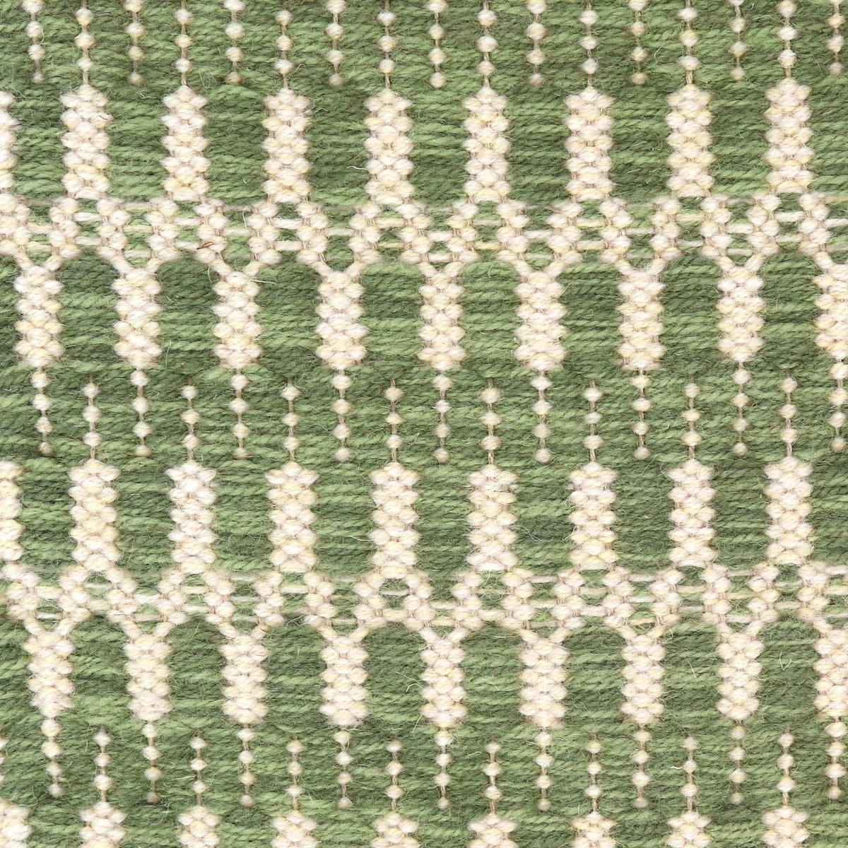 <p>Folk Zig Zag, 1 row - light green mix 1025, CH016, 2 row - white mix 1023, 6023 on the natural yarn</p>