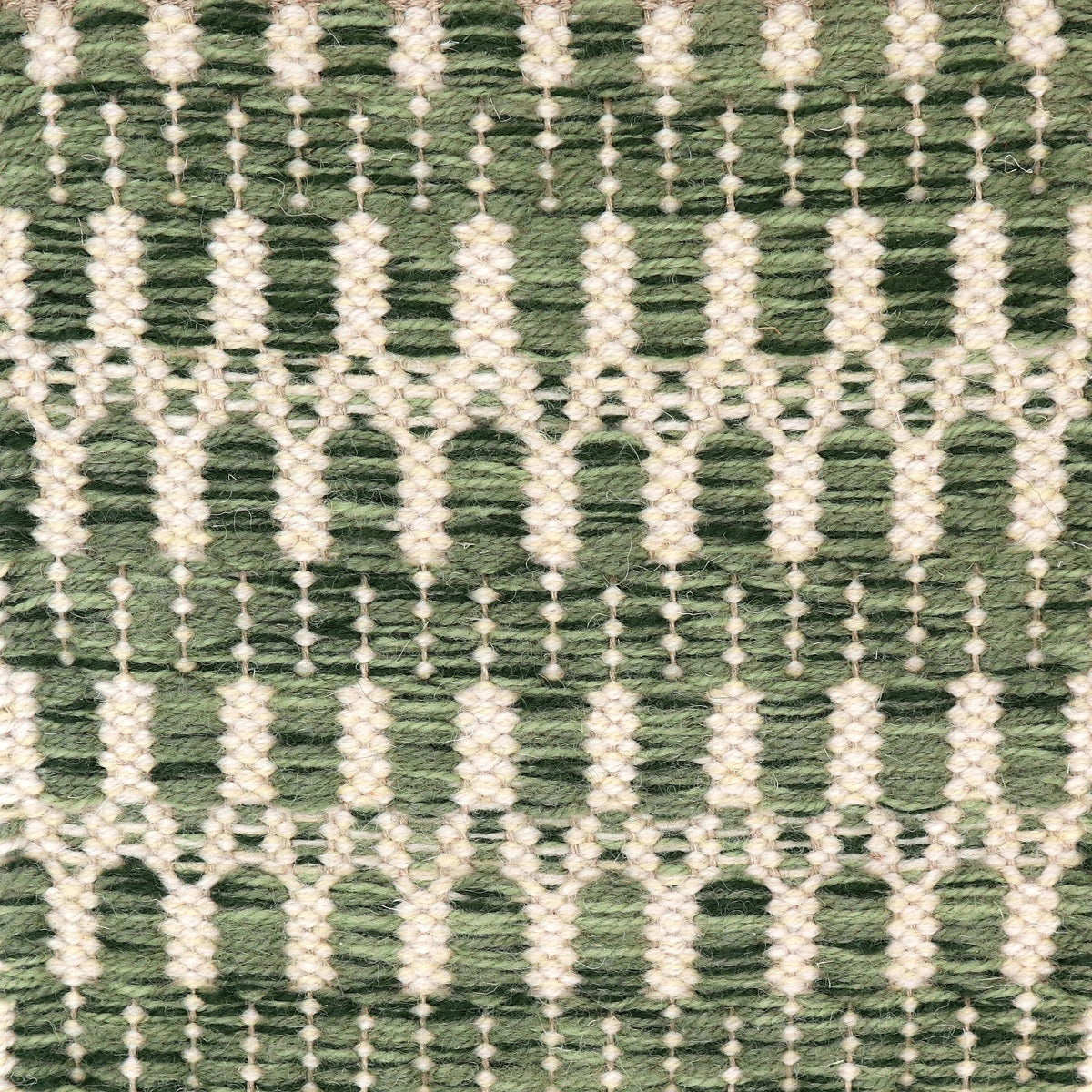 <p>Folk Zig Zag, 1 row - green mix 1025, CH016, CH017, 2 row - white mix 1023, 6023 on the natural yarn</p>