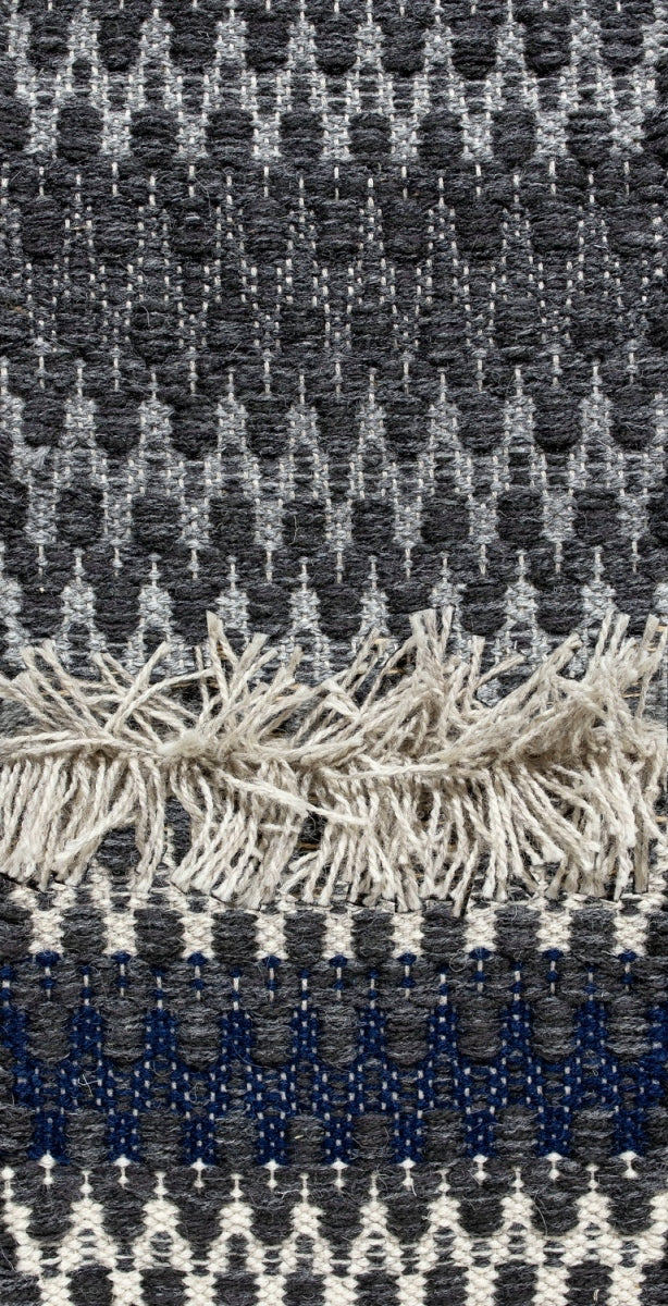 <p>Folk Zig Zag Striped with Rya, main dark grey mix 6020, CH7878, 05, inside 1) white 1023, 2) blue CH014, 3) grey 12, Rya 12, 4) 04, 5) 08, 6) 05, 8) mix 04, 08</p>