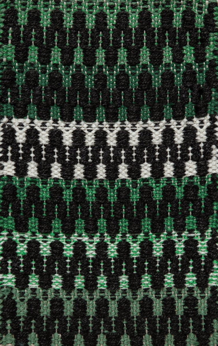 <p>Folk Zig Zag, main black CH7878, inside mix of colours 4005, 4006, 4007, 1023 on the natural yarn</p>