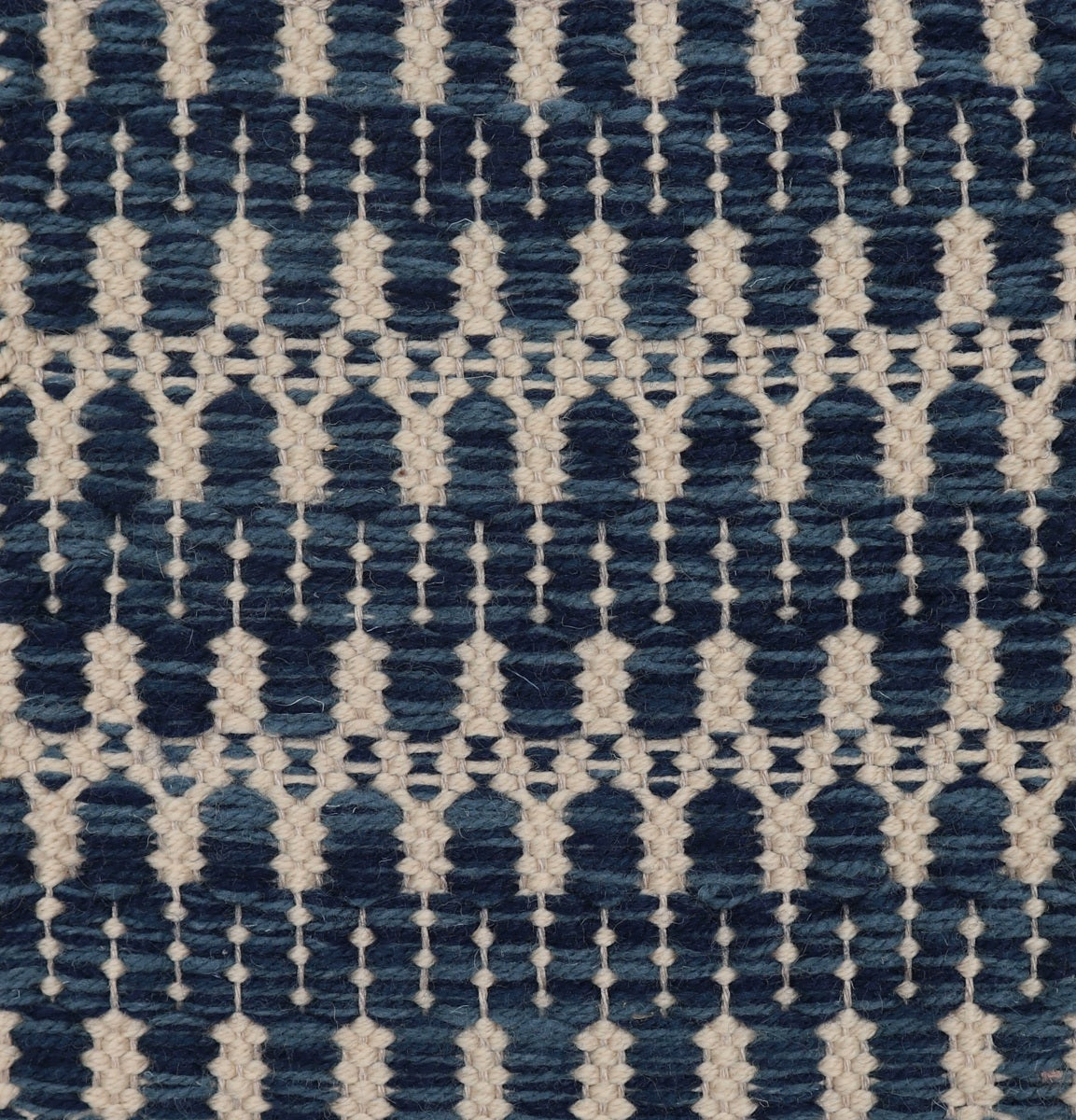 <p>Folk Zig Zag, main blue 8603, CH014, 5027, inside cream CH1014 on the natural yarn</p>