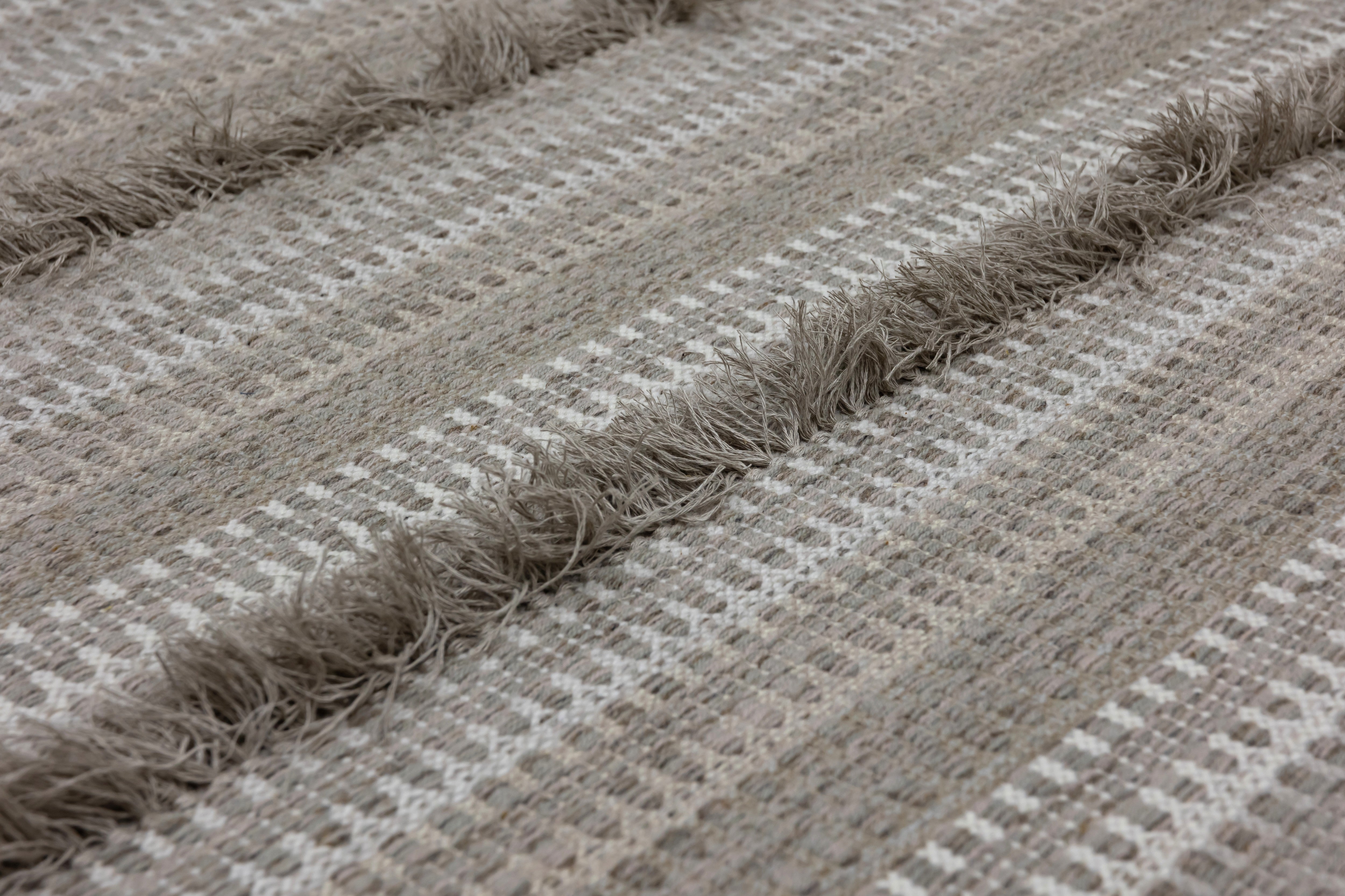 Folk Zig Zag Rya – White