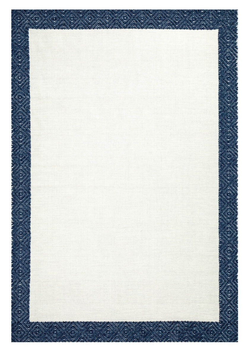 Frame Diamond Bouclé – White and Blue
