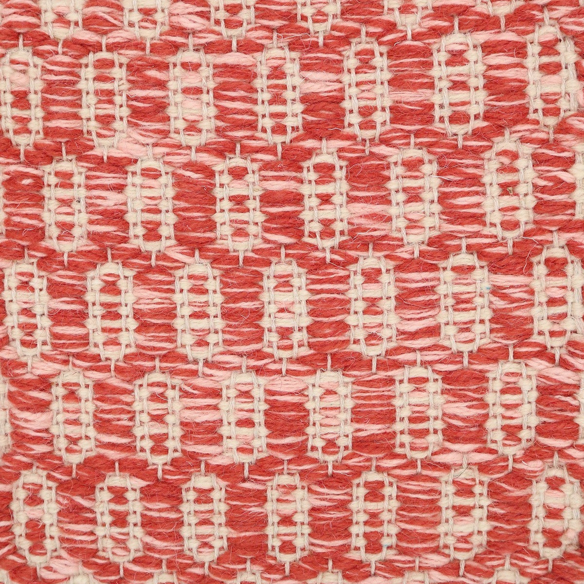 <p>Honeycombs, main red mix 8154, 3016, inside white 6023 on the white yarn</p>