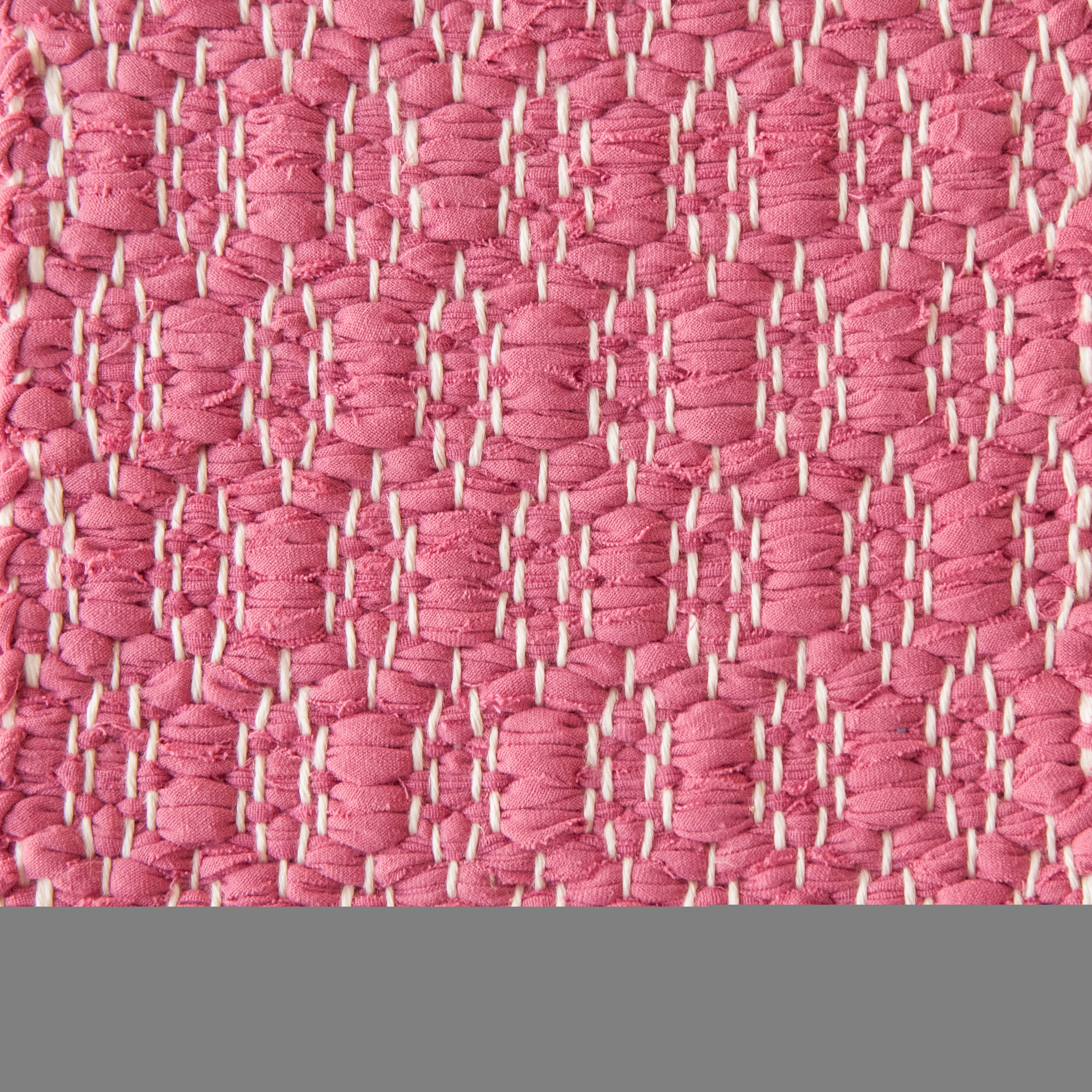 <p>Honeycombs, pink 388 on the white yarn</p>