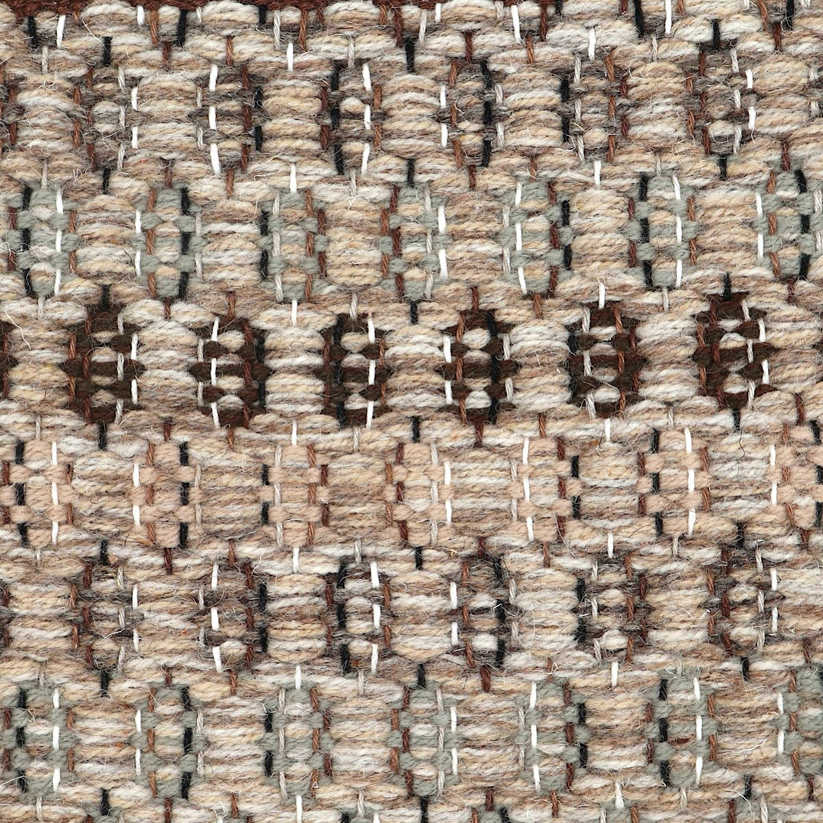 <p>Honeycombs Multicoloured, main beige mix 03, 02, 12, inside 1) 1011, 2) 11, 17, 3)6025, 4) CH4225, CH4326 on natural, white, brown, dark brown and black yarn</p>
