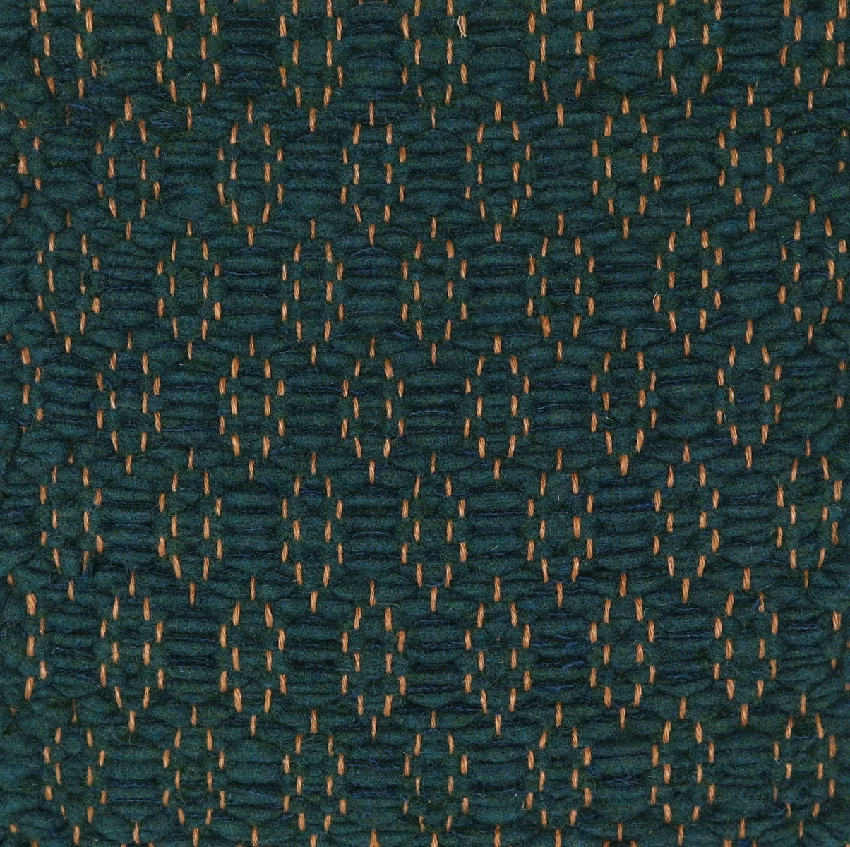 <p>Honeycombs, dark green-blue 0541 on the brown yarn</p>