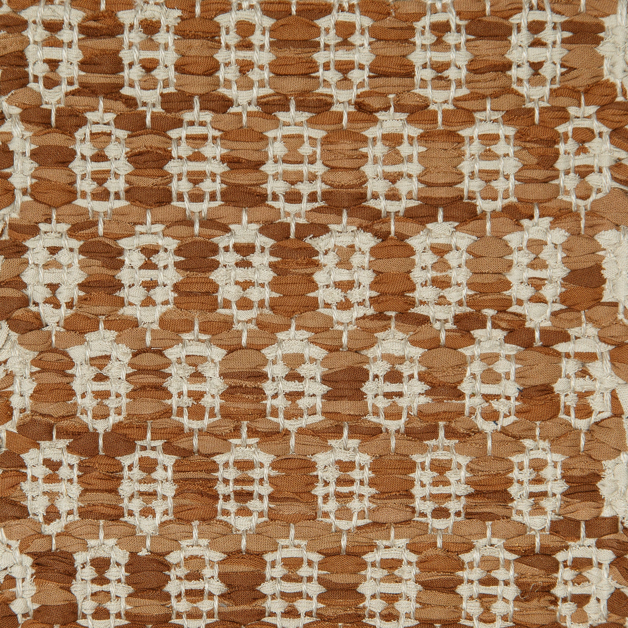 <p>Honeycombs, main tobacco mix 245, 246, 247, inside beige 226 on the natural yarn</p>