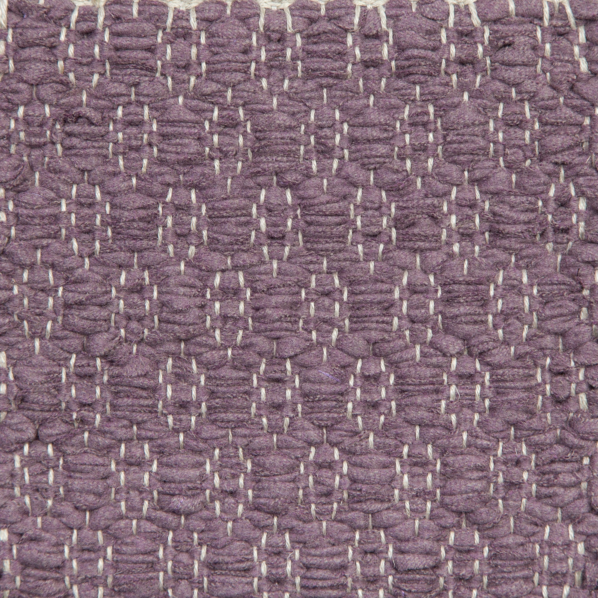 <p>Honeycombs, purple 0496 on the natural yarn</p>