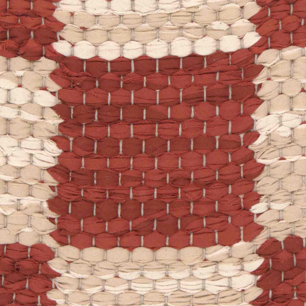 <p>Double Weave Chequered, 1 sq. - terracotta mix 376, 377,  2 sq. - cream mix 104, 216</p>