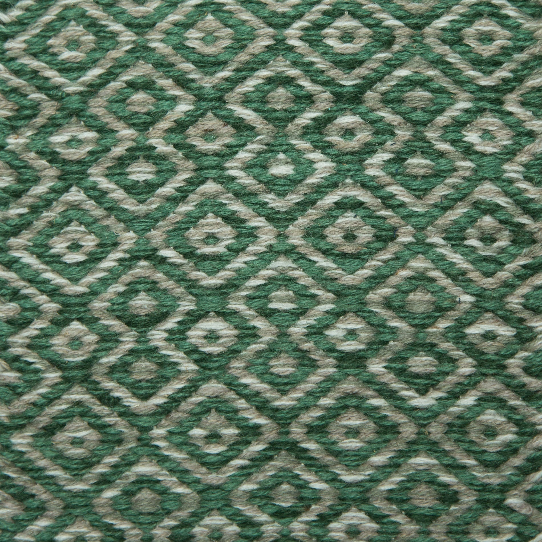 <p>Irregular Dual Diamond Twill, 1 row - green mix 4006, 4011, 2 row - grey mix 1011, 1025, 1023 on the natural yarn</p>