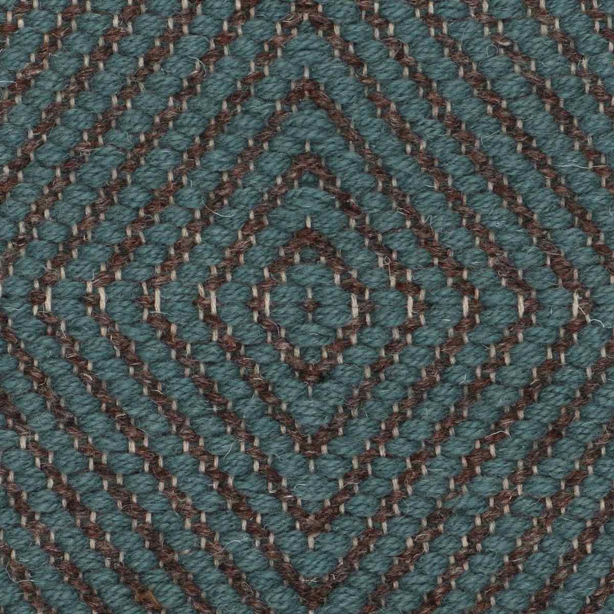 <p>Large Dual Diamond Twill, main blue ch3424, inside brown 17 on the natural yarn</p>
