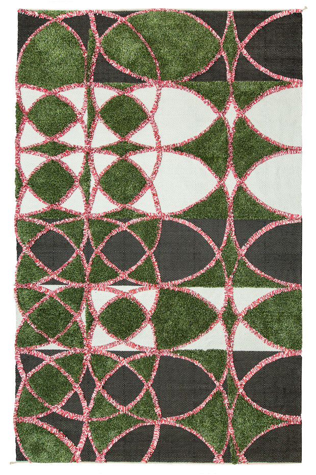 Loro Rya – Green & Pink – Vandra Rugs