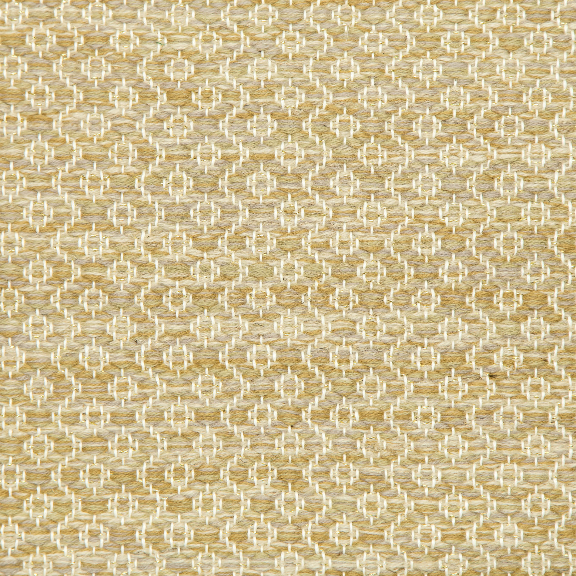 Round Rosepath Metallic Twisted - Yellow