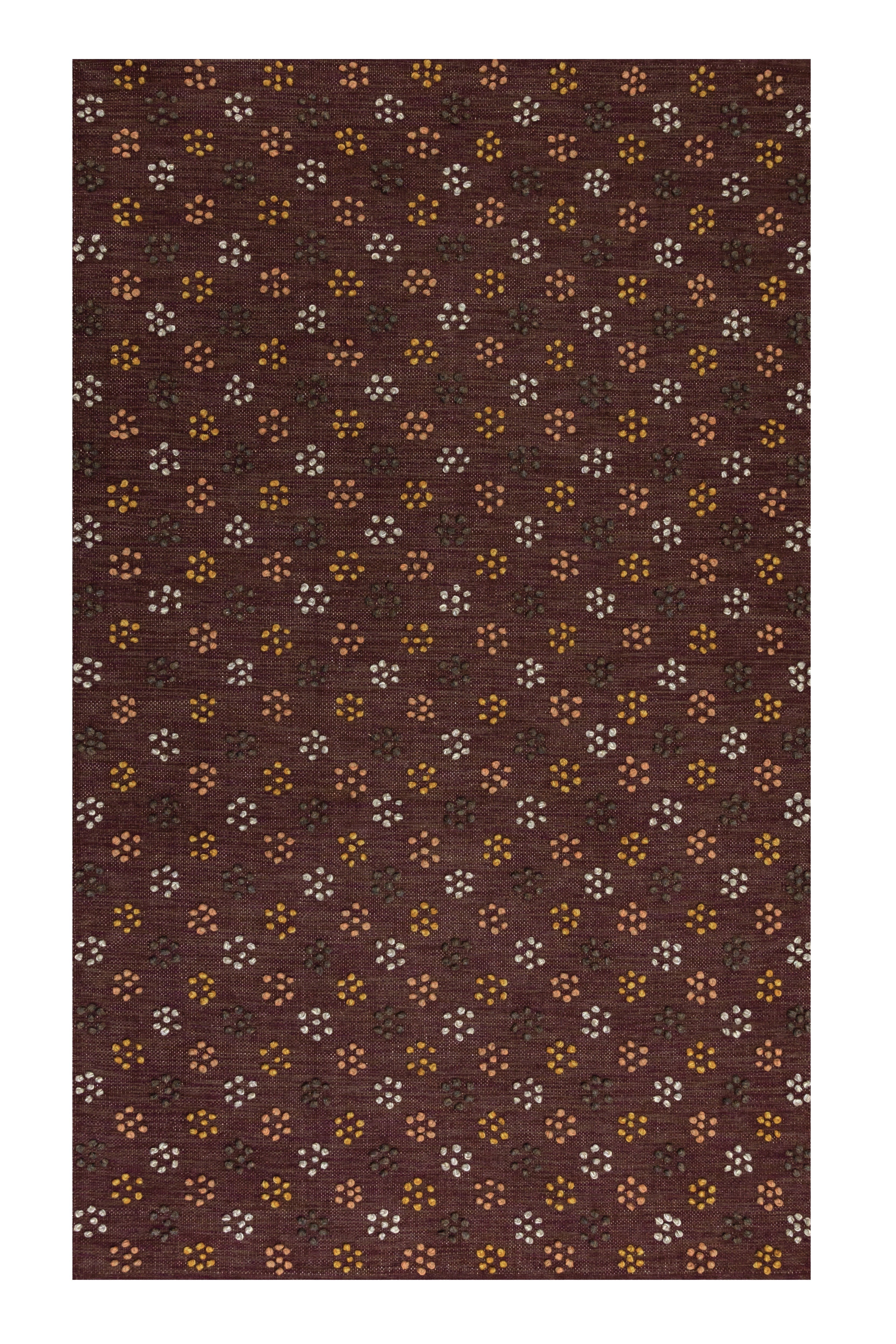 Single Weave with Flower Pearls - Burgundy