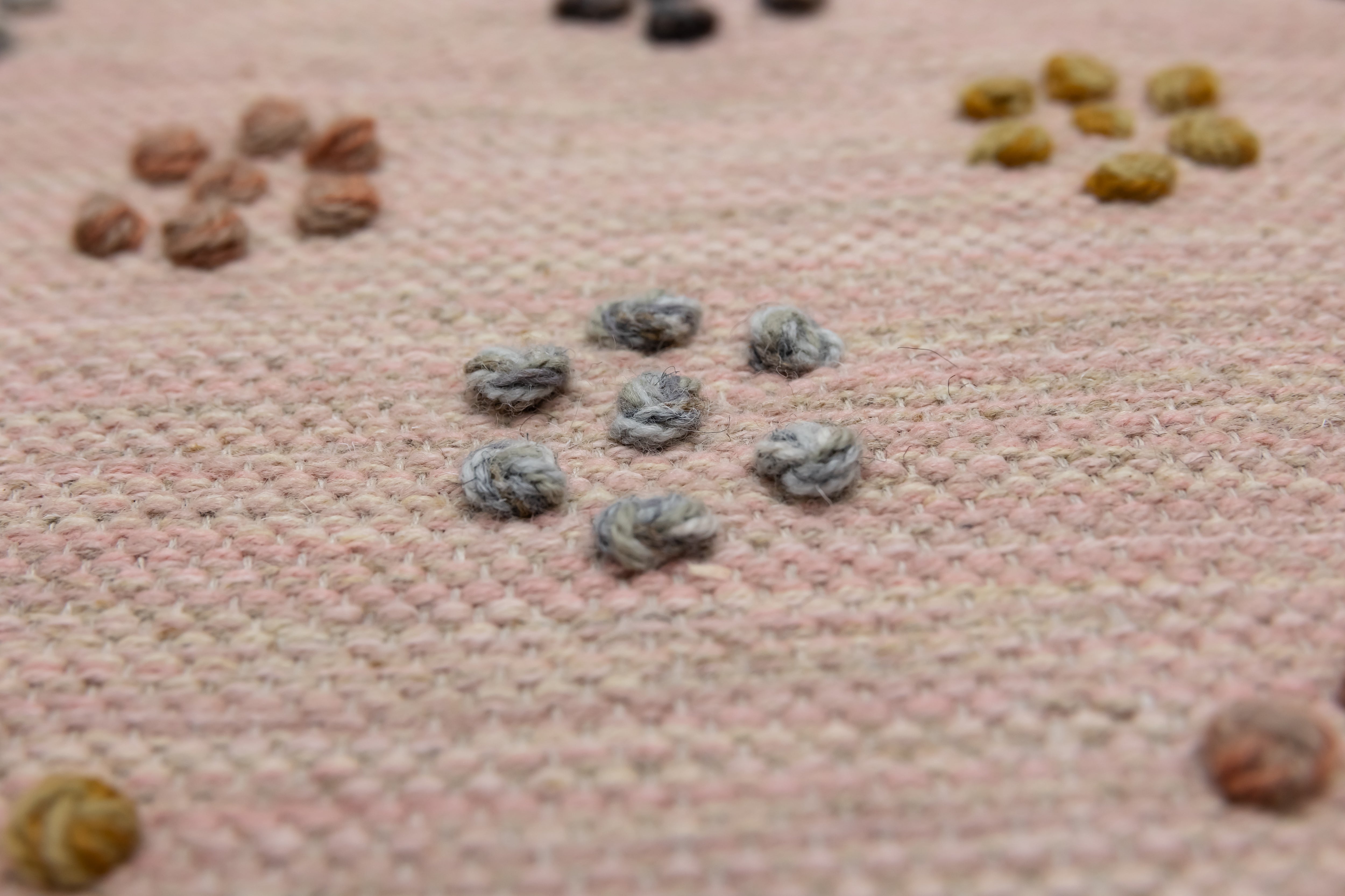 Single Weave with Flower Pearls - Pink