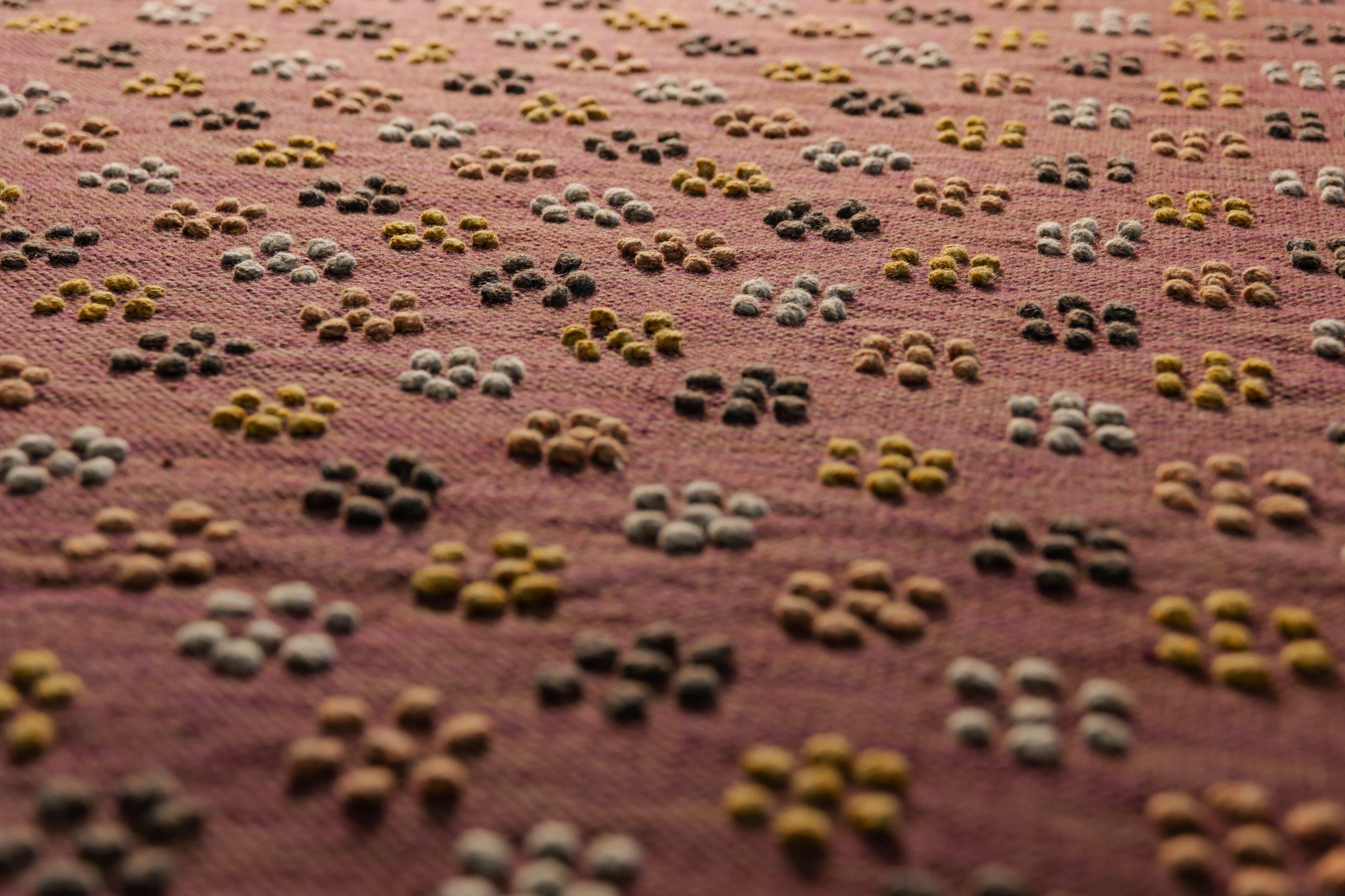 Single Weave with Flower Pearls - Burgundy