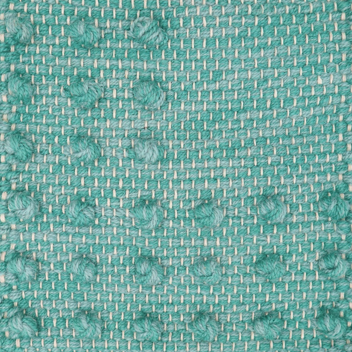 <p>Single Weave with Pearls, turquoise mix 8235, 8200 on the natural yarn</p>