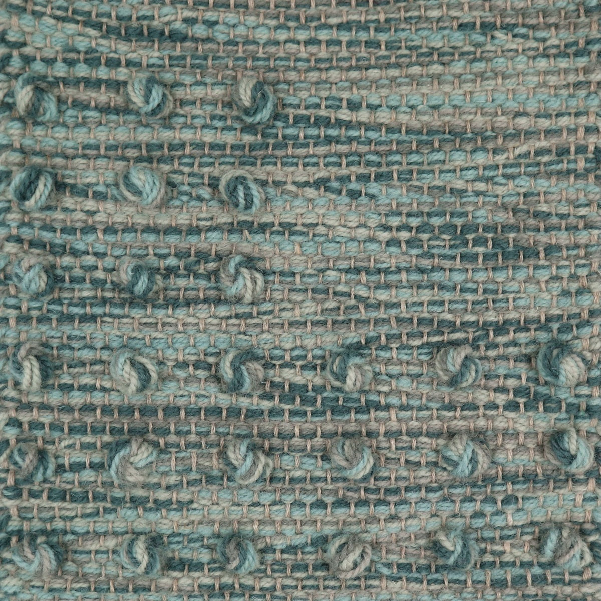 <p>Single Weave with Pearls, stone blue mix of 062, 1009, CH3424, CH4400, CH033, on the natural yarn</p>