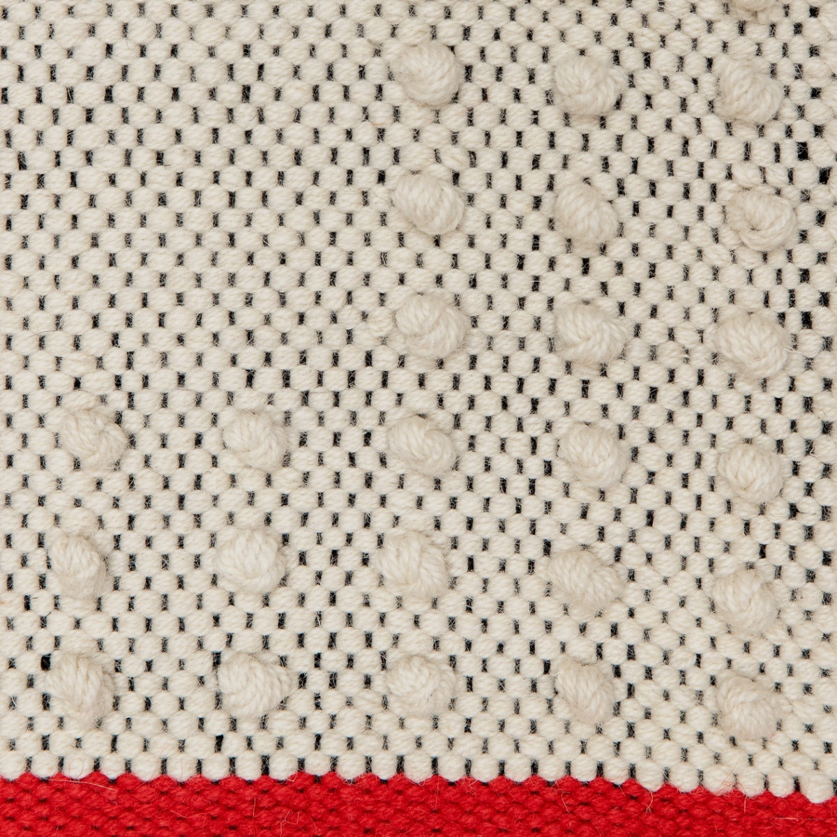 <p>Single Weave with Pearls, white 1023  with woven ending in red 3009 on the black yarn</p>