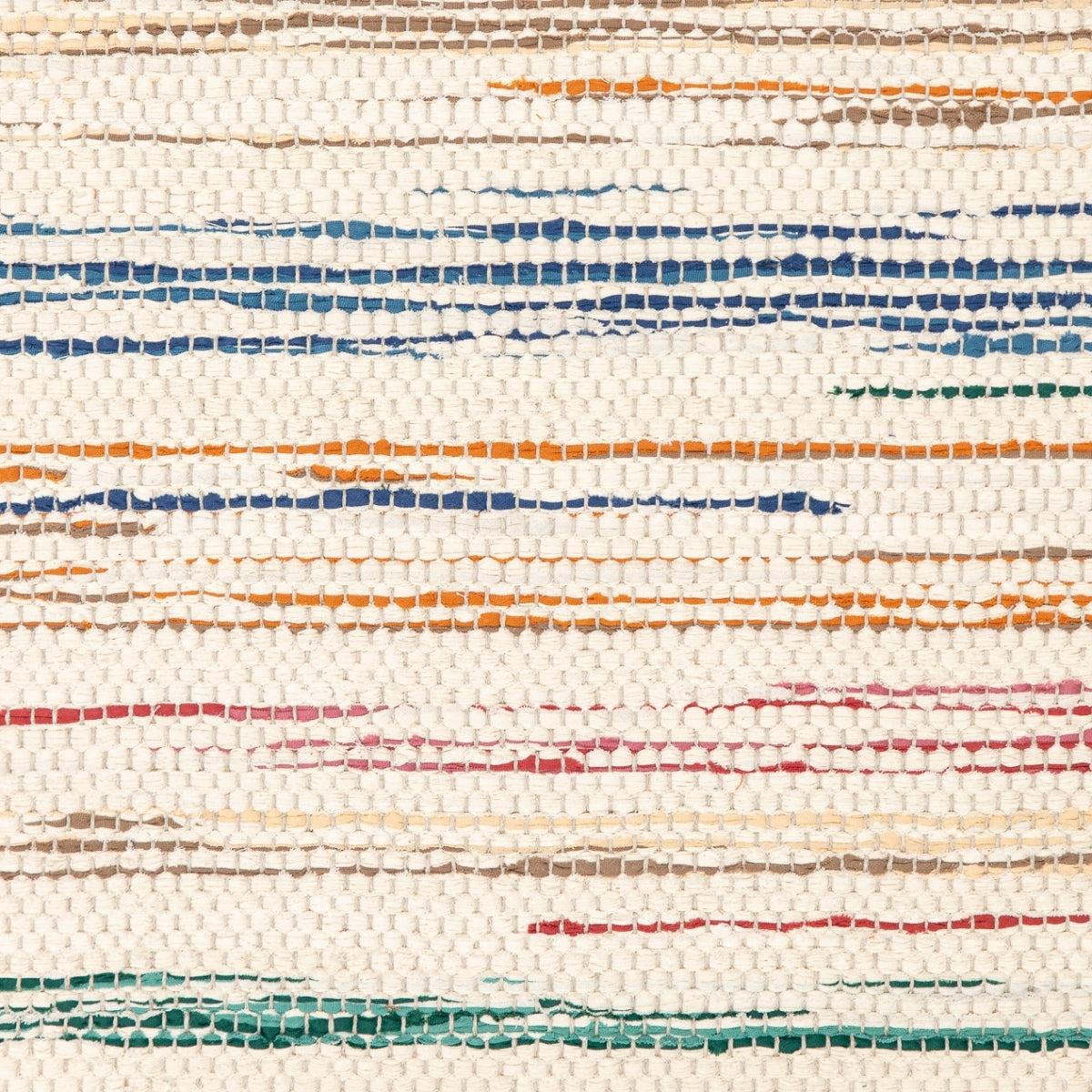 <p>Single Weave with effects, base in cream 104, Effects in green mix 4438, 410, red mix 307, 387, beige mix 217, 283, 220, blue mix 404, 509 on the natural yarn</p>