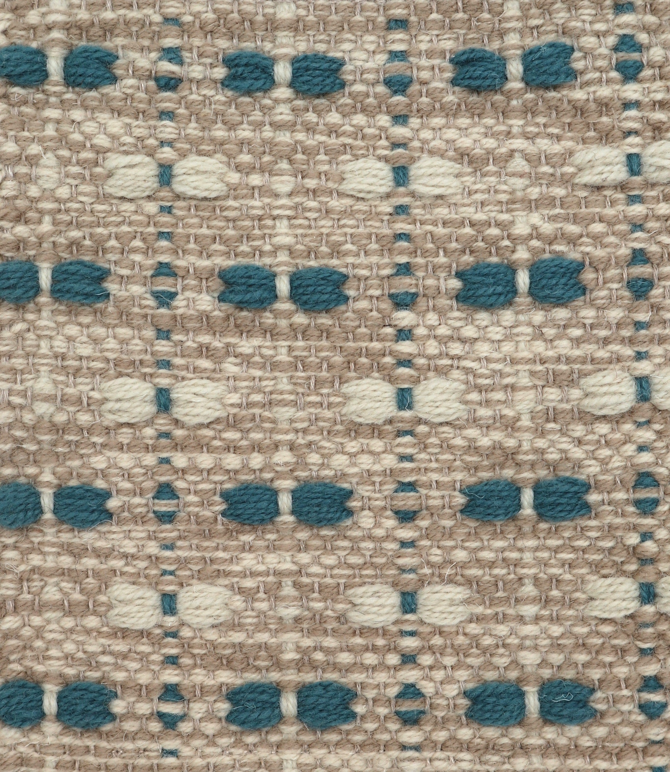 <p>Single Weave with Bows, base in cream mix 6014, 6023, bows in blue 8015, beige 8214<br>warp: natural</p>