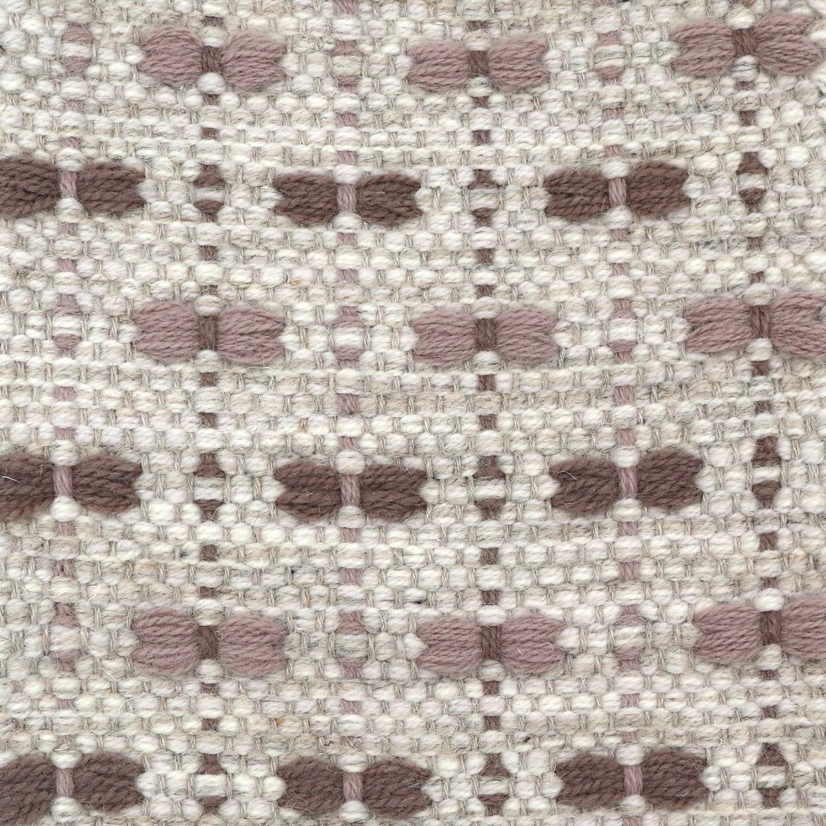<p>Single Weave with Bows, base-light grey mix CH044, 1023, 12, Bows - 8166 and 6018 on the natural yarn</p>
