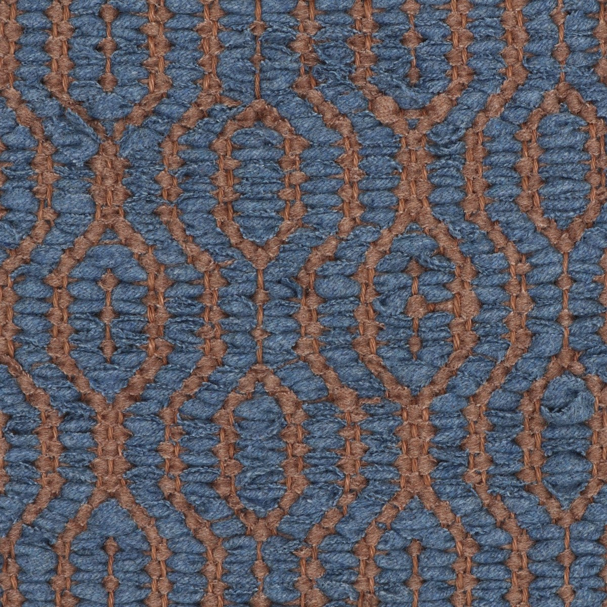 <p>Soft Dual Diamond Twill, main dark blue 0493, ins brown 0489 on the brown yarn</p>