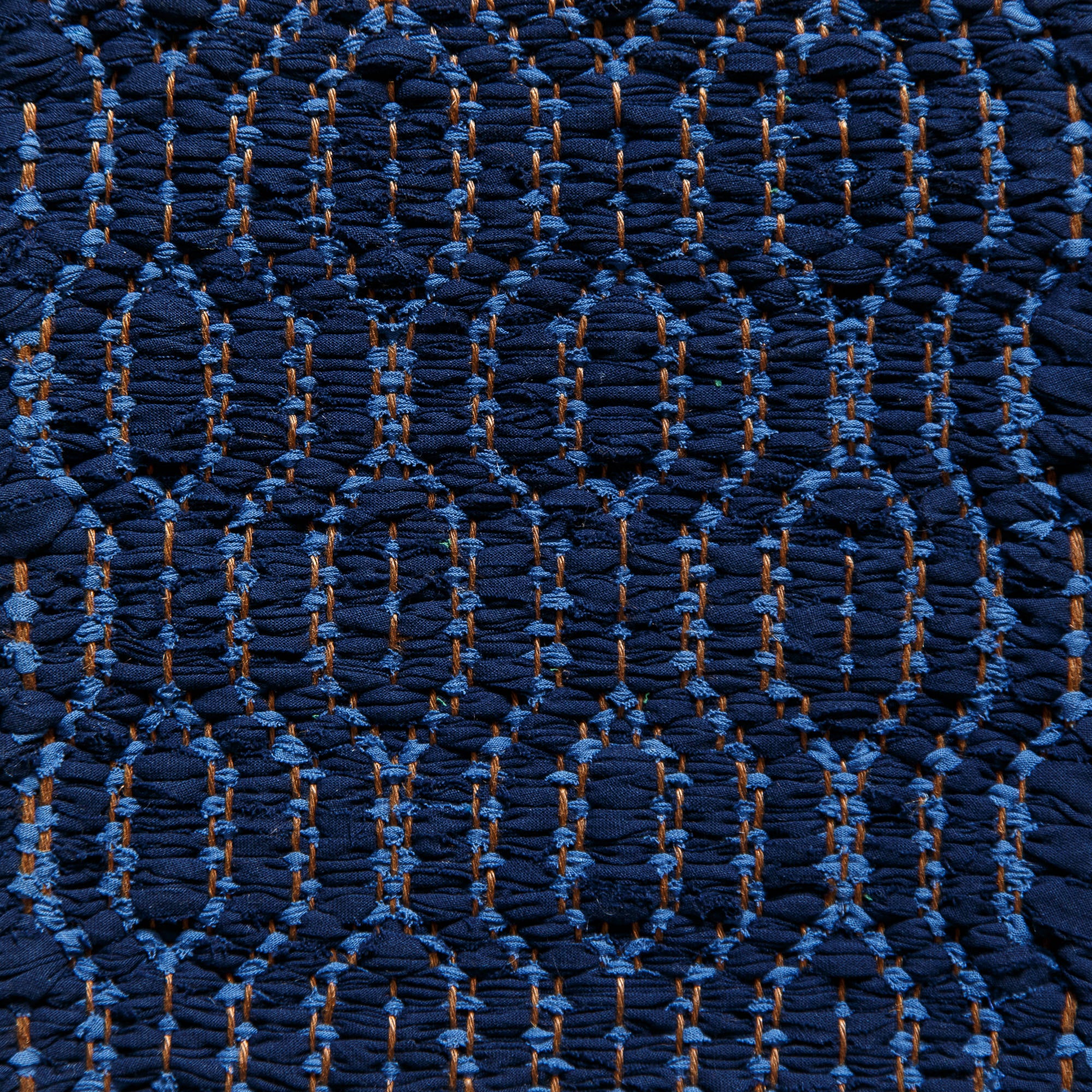 <p>Soft Dual Diamond Twill, main blue 522, inside light blue 509 on the brown yarn</p>