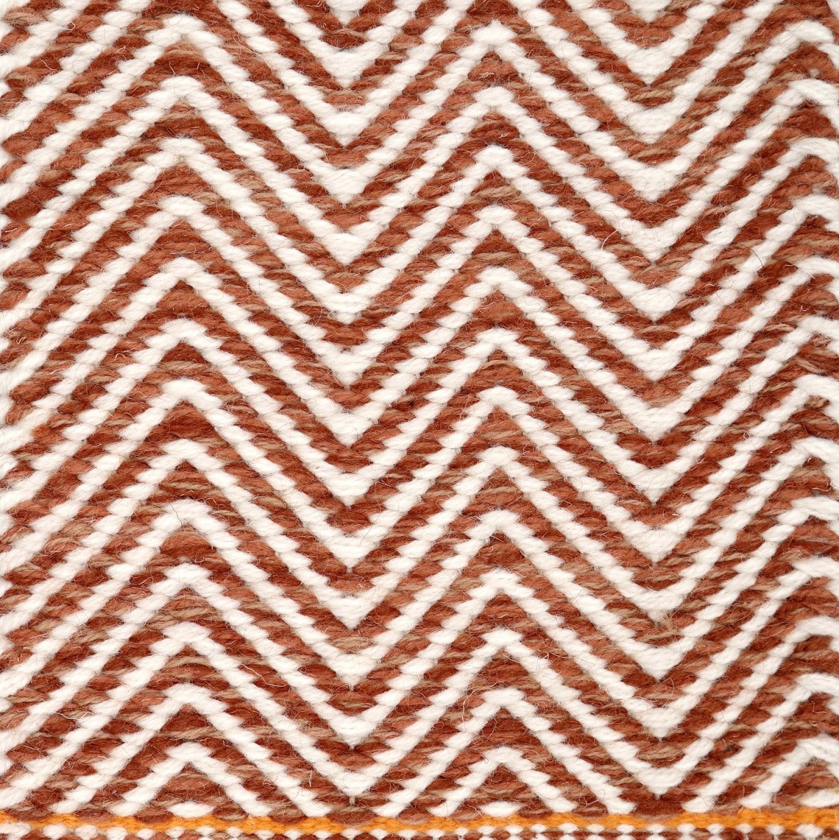 <p>Tweeds, 1 row - brown 6001, 6002, 6008, 2 row - white 1023, CH044, stripe yellow 2007 on the natural yarn</p>