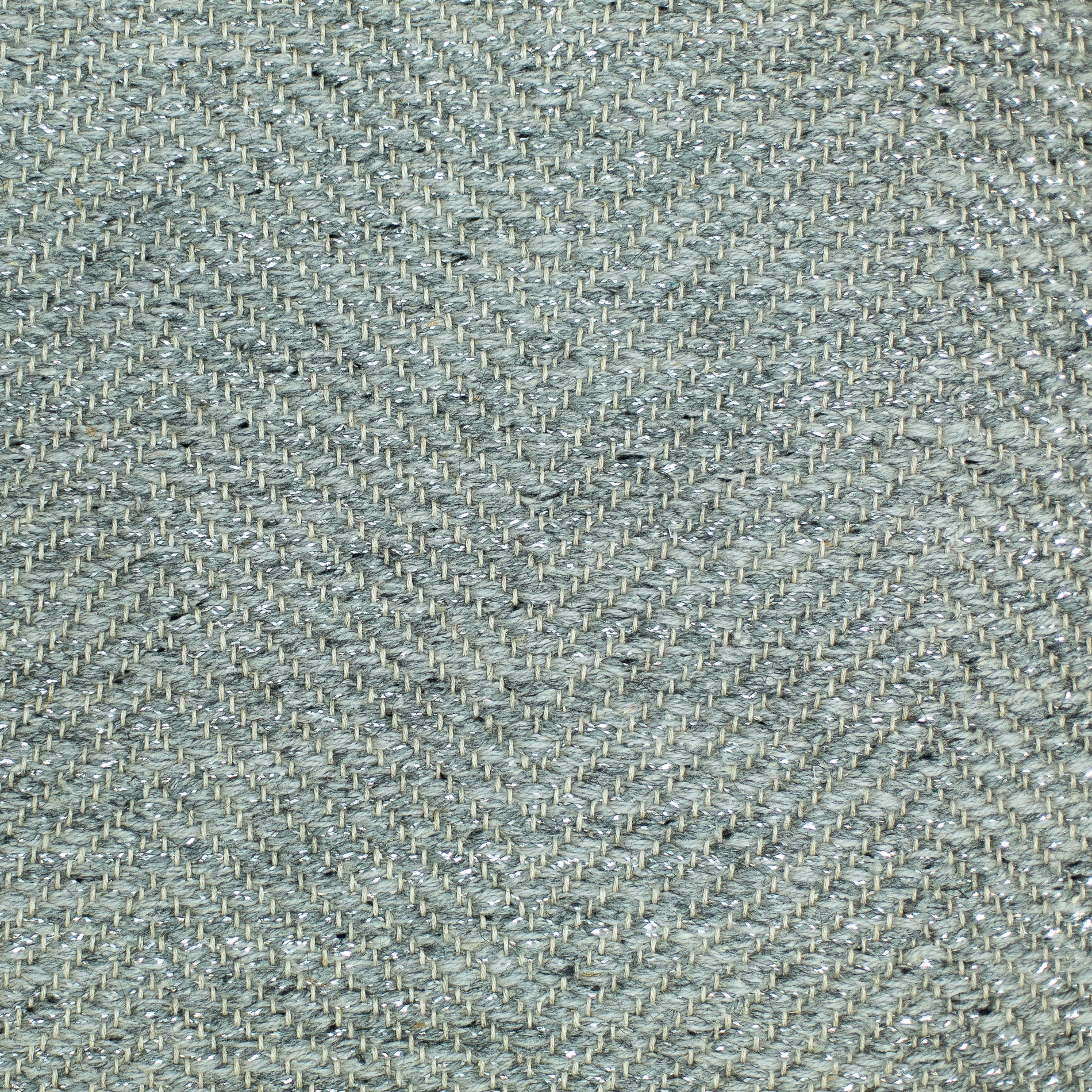 <p>Vertical Herringbone, grey mix 1009, 04, 062 with silver metallic effects on the natural yarn</p>