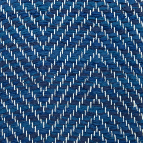 Vertical Herringbone, small turn (5 sm), blue mix 531, 516, 509, 520; yarn - white <a href="http://vandra-rugs.info/wp-content/gallery/collection-barbados/1_0.jpg">Click to large</a>