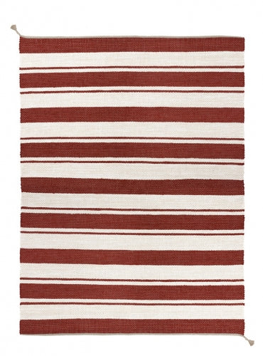 <p>Single Weave Striped, red mix 307, 308, white mix 102, 104; natural yarn</p>